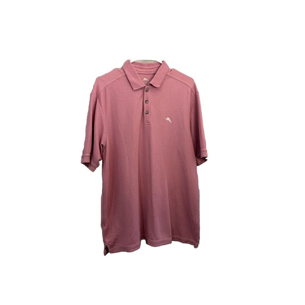 Tommy Bahama Dusty Pink Supima Cotton Polo Shirt Short Sleeve Size Large